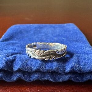 Stamped silver ring - size 5.5